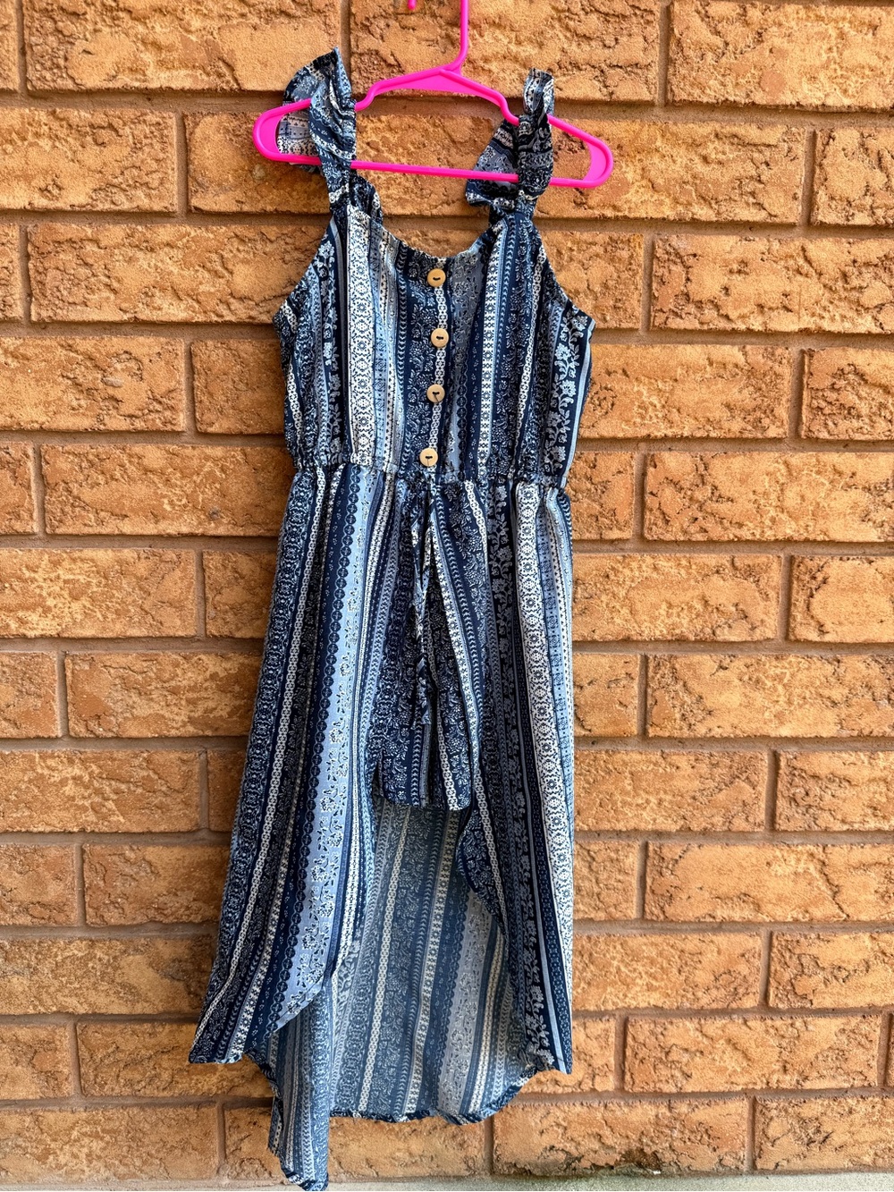 Paper Doll Boho Paisley High-Low Maxi Romper